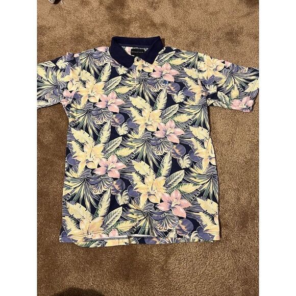Hyatt Regency Maui IZOD Club Floral Hawaiian Polo - Picture 2 of 11